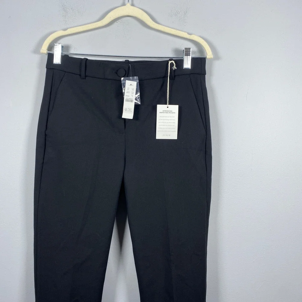 J.Crew High-Rise Cameron Pant Women's 6 Black Ankle Four Season Stretch‎ H6573